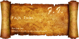 Fajt Iván névjegykártya